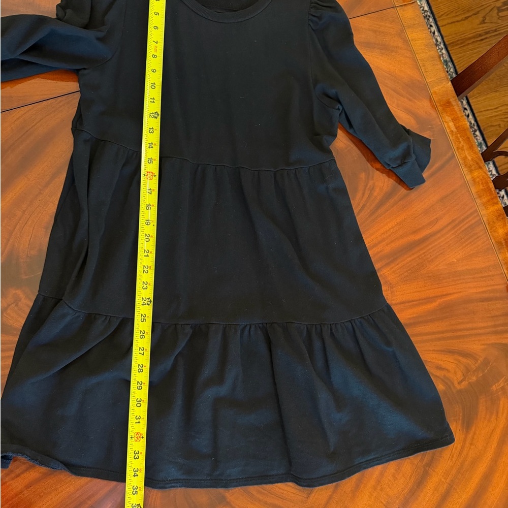 Anthropologie T.LA Savannah Puff Sleeve Mini Dress Black M Sweatshirt - Picture 8 of 11
